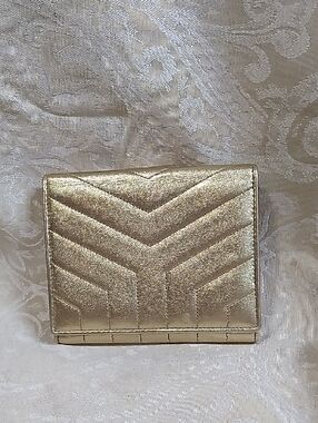 Yves Saint Laurent Gold Leather Wallet